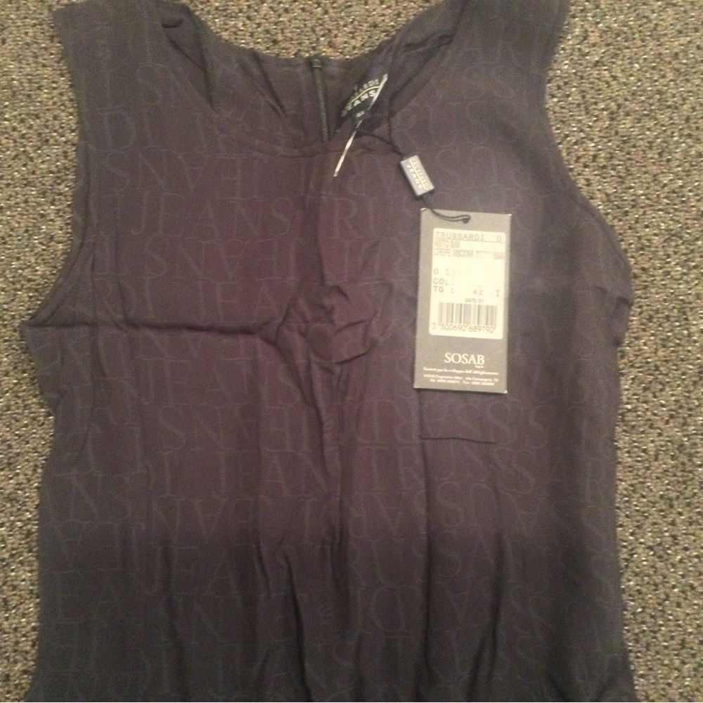 Trussardi Jeans Black Dress, Size 42